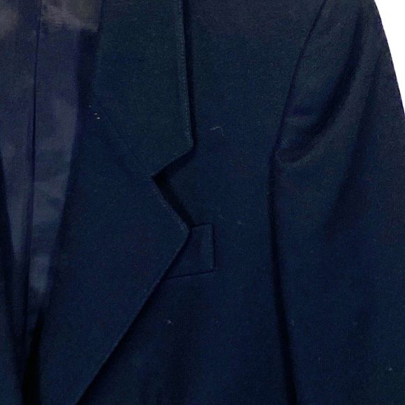 Evan Picone Petites Women One Button Blazer Jacket Size 8 Black Worsted Wool USA - Picture 5 of 8